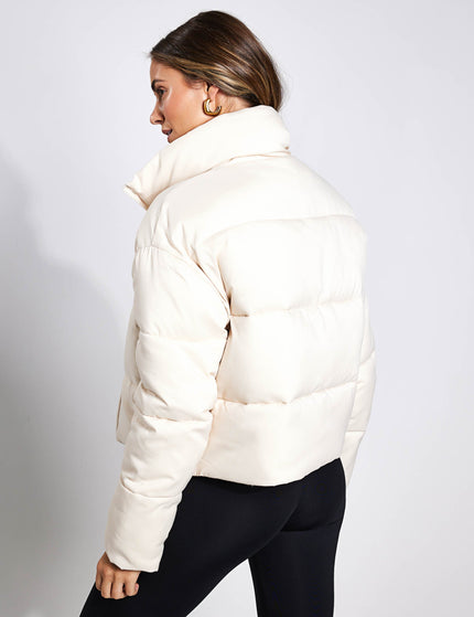 Girlfriend Collective Cropped Puffer - Snowimage2- The Sports Edit