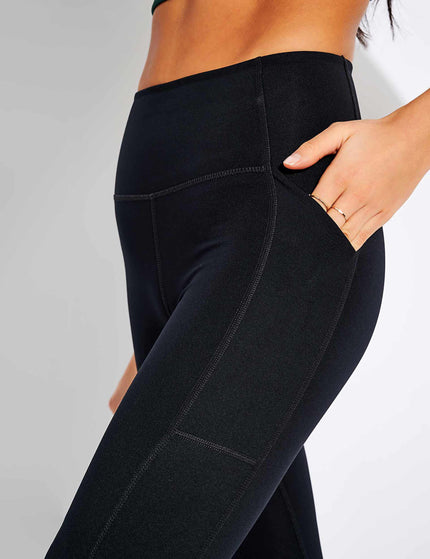 Girlfriend Collective High Waisted 7/8 Pocket Legging - Blackimage4- The Sports Edit