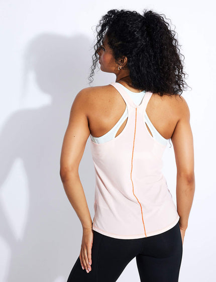 Nike Dri-FIT One Luxe Icon Clash Tank - Pink/Rush Orange/Laser Blueimage2- The Sports Edit