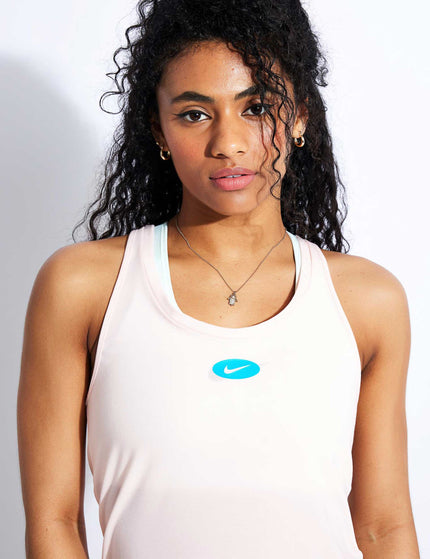Nike Dri-FIT One Luxe Icon Clash Tank - Pink/Rush Orange/Laser Blueimage1- The Sports Edit