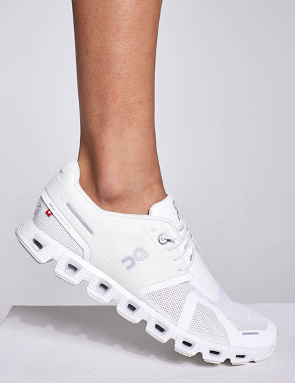 ON Running Cloud 5 Undyed - White/Whiteimage2- The Sports Edit