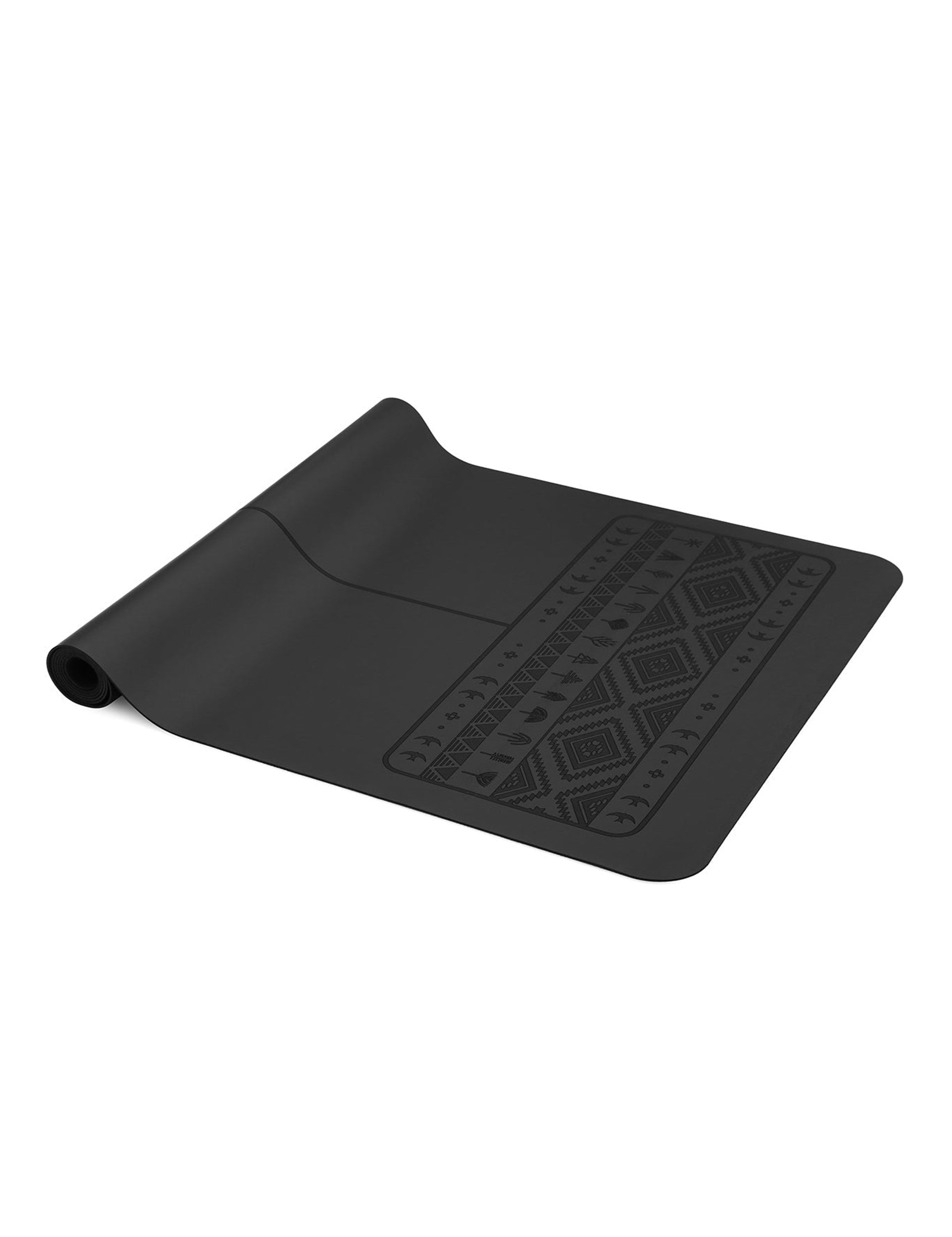 YOGI BARE Paws Light Natural Rubber Travel Yoga Mat 2mm - Blackimage4- The Sports Edit