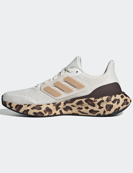 adidas Pureboost 23 Shoes - Core White/Gold Metallic/Shadow Brownimage4- The Sports Edit