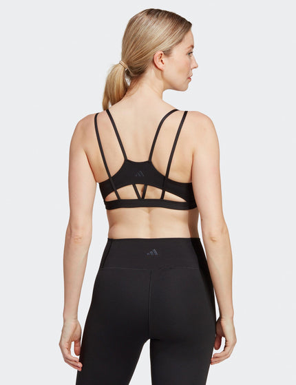 adidas Yoga Studio Luxe Light-Support Bra - Blackimage2- The Sports Edit