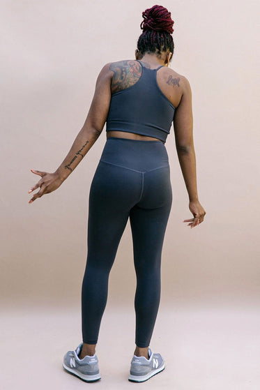 Girlfriend Collective FLOAT High Waisted 7/8 Legging - Midnightimage7- The Sports Edit