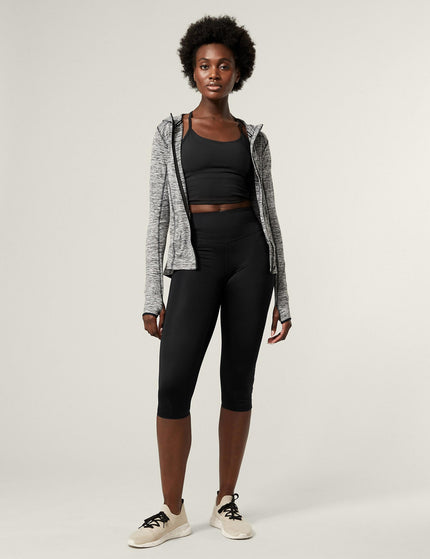 Goodmove Go Train High Waisted Cropped Gym Leggings - Blackimage5- The Sports Edit