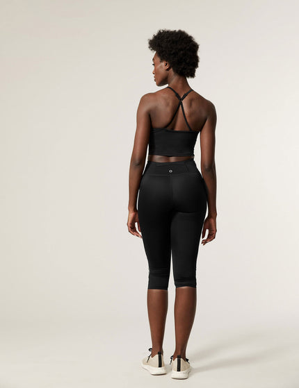 Goodmove Go Train High Waisted Cropped Gym Leggings - Blackimage2- The Sports Edit