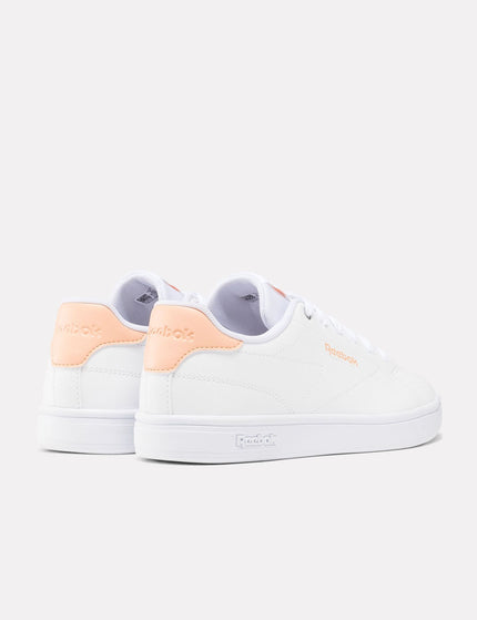 Reebok Court Clean Sneakers - Cloud White/Peach Glow/Blushimage2- The Sports Edit