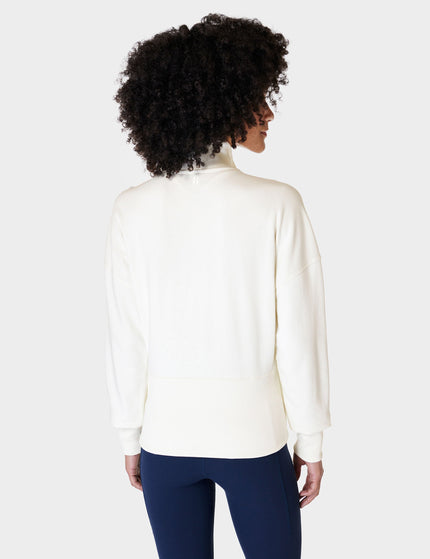 Sweaty Betty After Class Zip Up - Lily Whiteimage2- The Sports Edit
