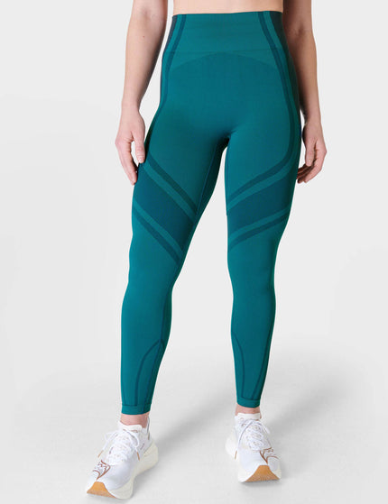 Sweaty Betty Silhouette Sculpt Seamless Workout Leggings - Reef Teal Blue/Navy Blueimage1- The Sports Edit