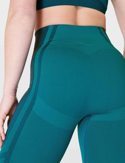 Sweaty Betty Silhouette Sculpt Seamless Workout Leggings - Reef Teal Blue/Navy Blueimage4- The Sports Edit