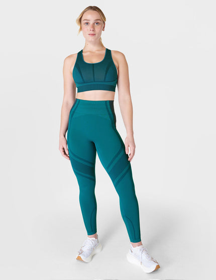 Sweaty Betty Silhouette Sculpt Seamless Workout Leggings - Reef Teal Blue/Navy Blueimage6- The Sports Edit