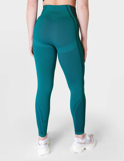 Sweaty Betty Silhouette Sculpt Seamless Workout Leggings - Reef Teal Blue/Navy Blueimage2- The Sports Edit