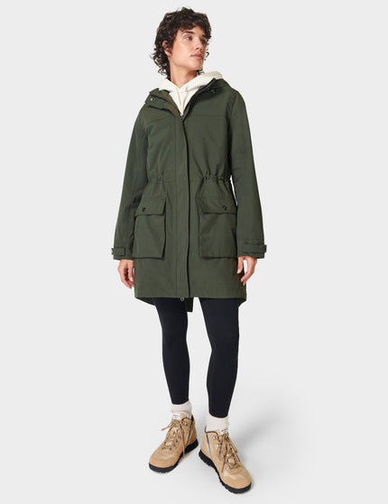 Sweaty Betty Stride Waterproof Parka - Dark Forest Greenimage6- The Sports Edit