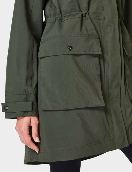 Sweaty Betty Stride Waterproof Parka - Dark Forest Greenimage5- The Sports Edit