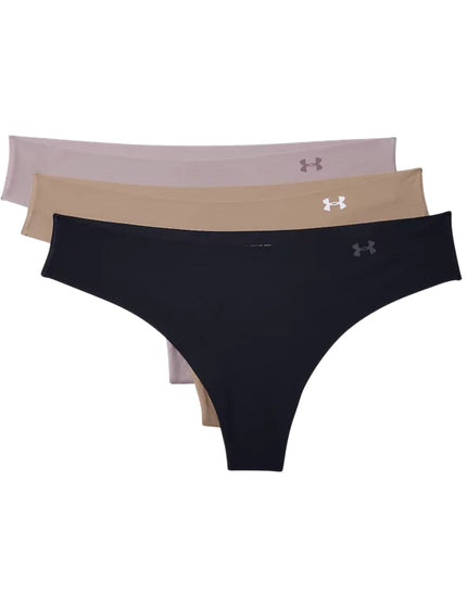 Under Armour Pure Stretch Thong 3-Pack - Black/Beige/Pinkimage1- The Sports Edit
