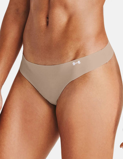 Under Armour Pure Stretch Thong 3-Pack - Black/Beige/Pinkimage2- The Sports Edit